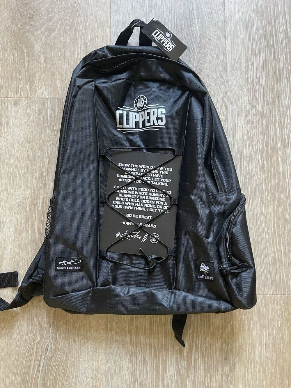 Los Angeles LA Clippers Kawhi Leonard Backpack Day Bag - Black